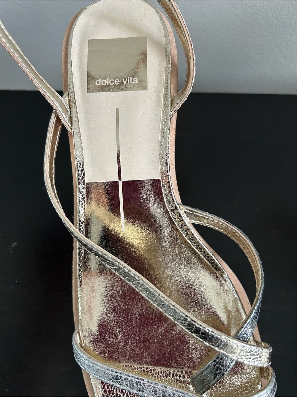 Dolce Vita Metallic Three-Tone Wedge Sandal - Rose Gold, Gold, Silver, Size 7.5 - Picture 5 of 14